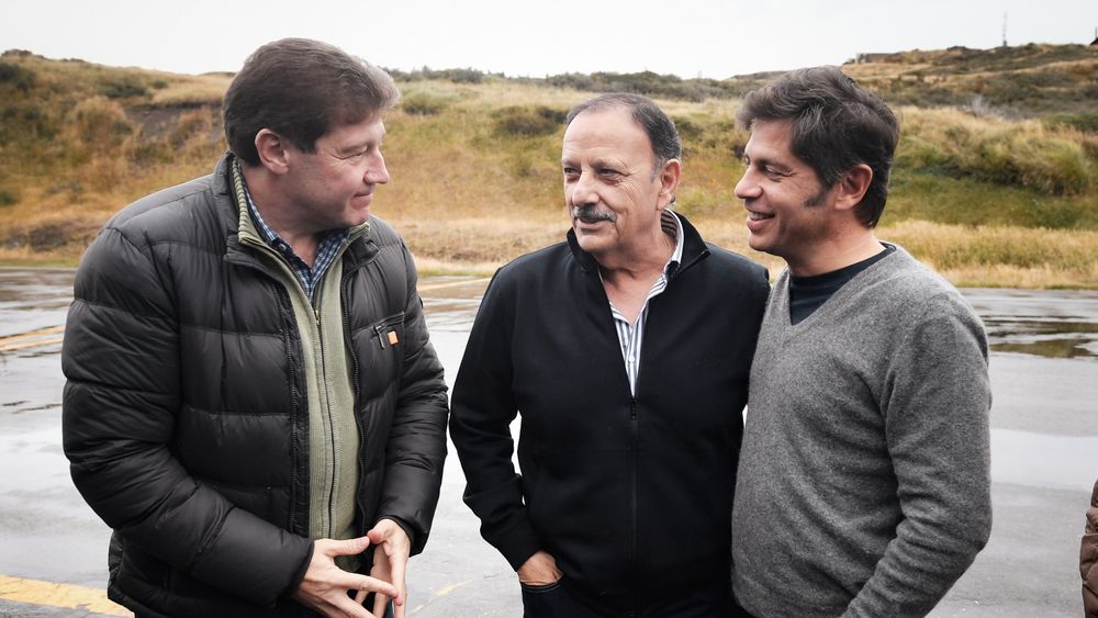 Kicillof con Quintela y Melella. Kicillof con Quintela y Melella.