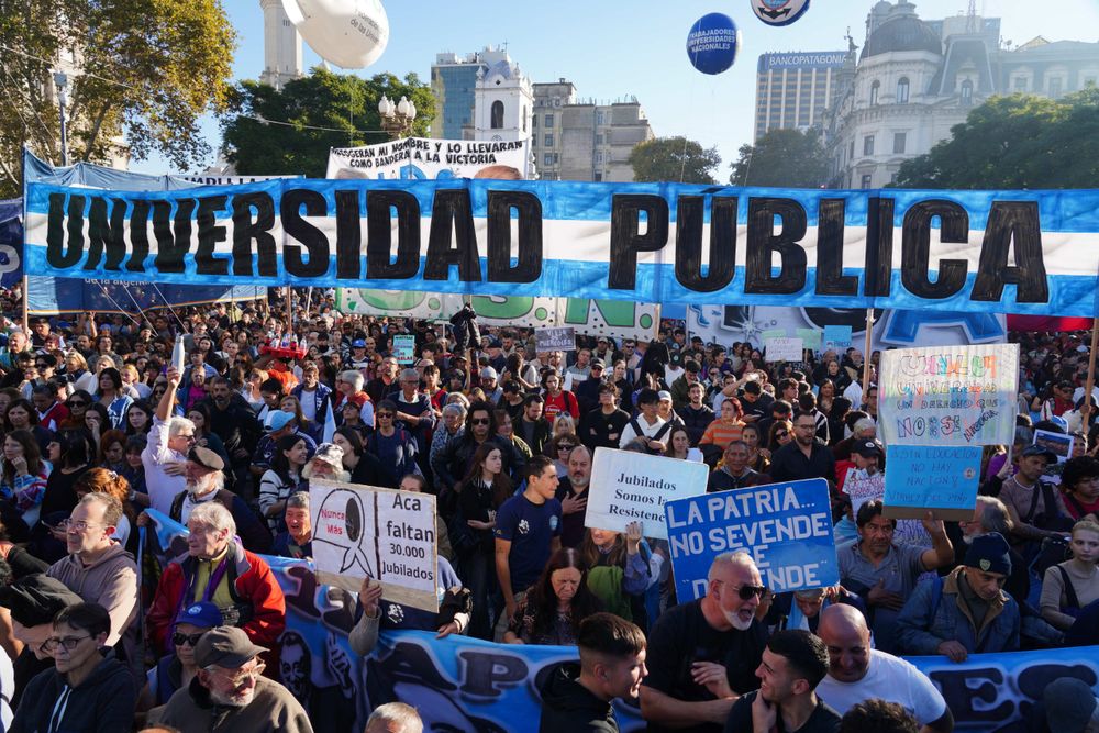 La Marcha Federal Universitaria del 12 de mayo.