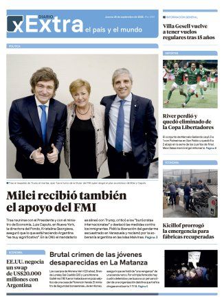Tapa Diario Extra - 25-09