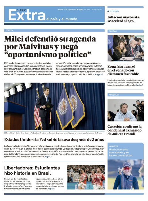 Edición impresa 17/09/2026 Edición impresa 17/09/2026