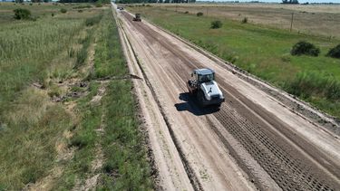 Los trabajos en la Ruta Provincial Nº20 a la altura de Don Cipriano.