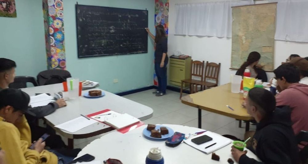 Una de las aulas del Plan FinES en Trenque Lauquen.