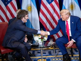 El presidente Javier Milei y su par norteamericano, Donald Trump. (Embajada EEUU) El presidente Javier Milei y su par norteamericano, Donald Trump. (Embajada EEUU)