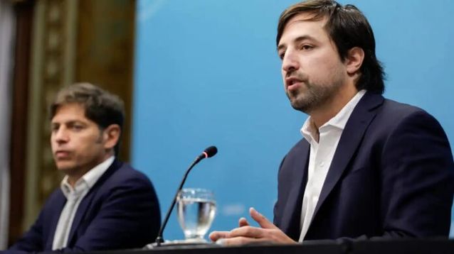 El gobernador bonaerense Axel Kicillof y el ministro de Salud provincial, Nicolás Kreplak.