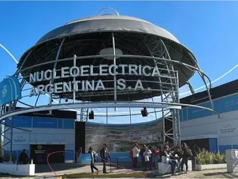 Un stand de Nucleoléctrica que estuvo ubicado en Tecnópolis. Un stand de Nucleoléctrica que estuvo ubicado en Tecnópolis.