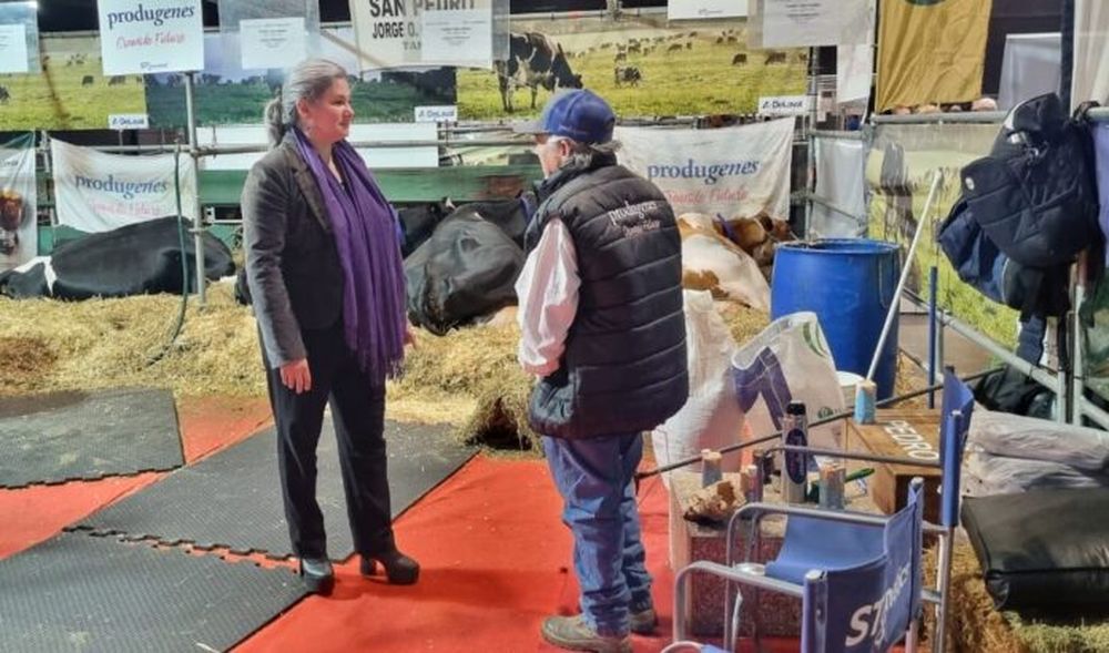 La subsecretaria de Agricultura, Ganadería y Pesca del MDA, Carla Seain, en La Rural. (Prensa MDA)
