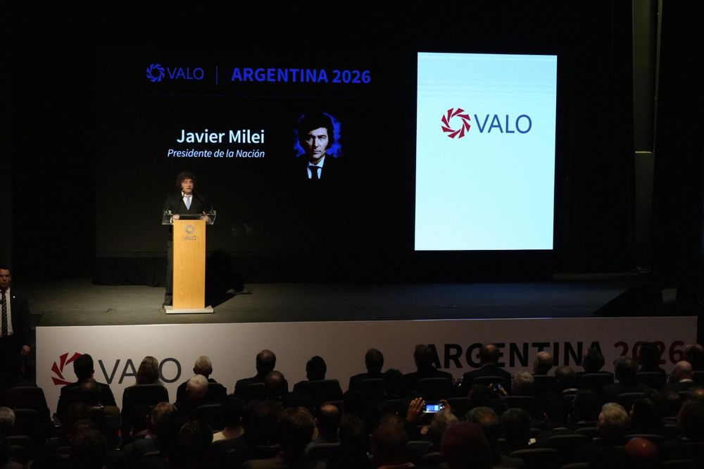 El presidente Javier Milei da su discurso en el MALBA.&nbsp;