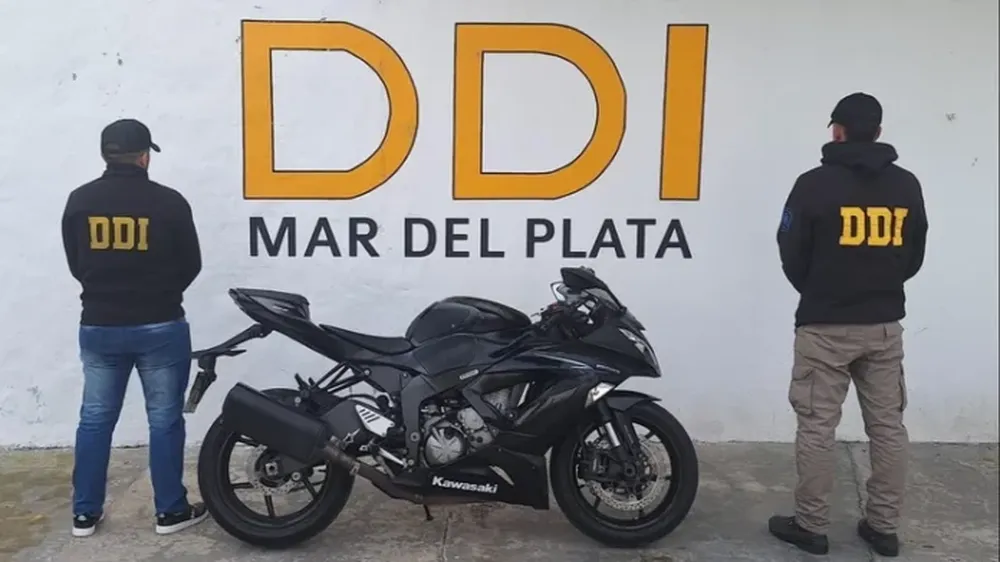 Moto secuestrada en Mar del Plata. - 0223 -