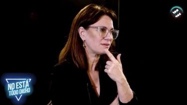 La actriz Nancy Dupláa en una entrevista con Guido Kaczka y Claudia Fontán.