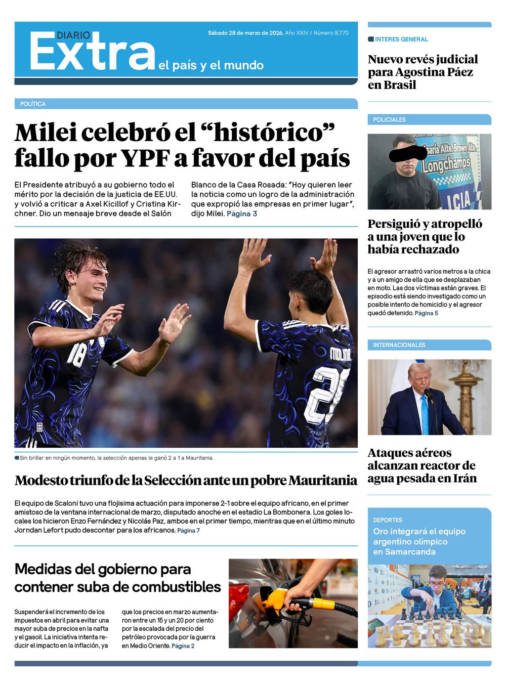 tapa diario extra 28-03