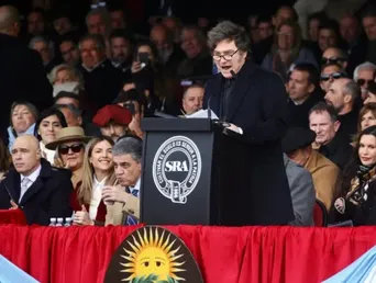 Javier Milei en la inauguración de la Exposición Rural en Palermo el 26 de julio de 2025. (Presidencia)