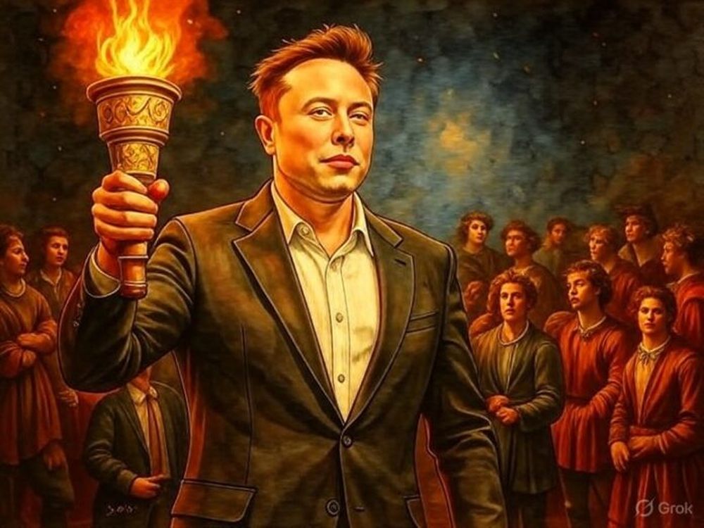 Elon Musk y su nueva IA que, según él, “es cuestión de tiempo para que descubra nuevas tecnologías”. (Grok)