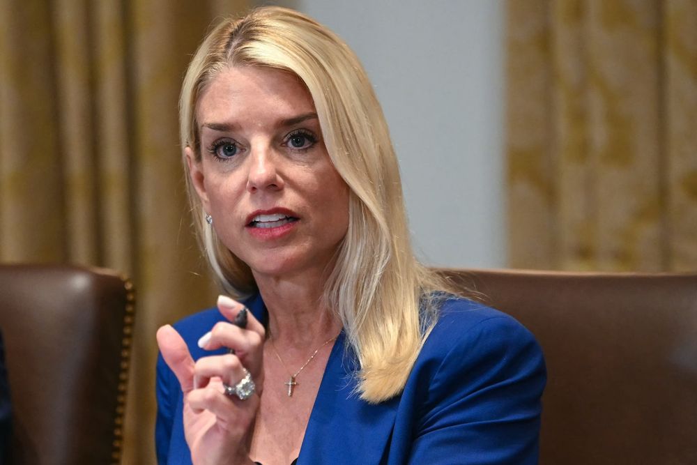 La fiscal general, Pam Bondi.&nbsp;