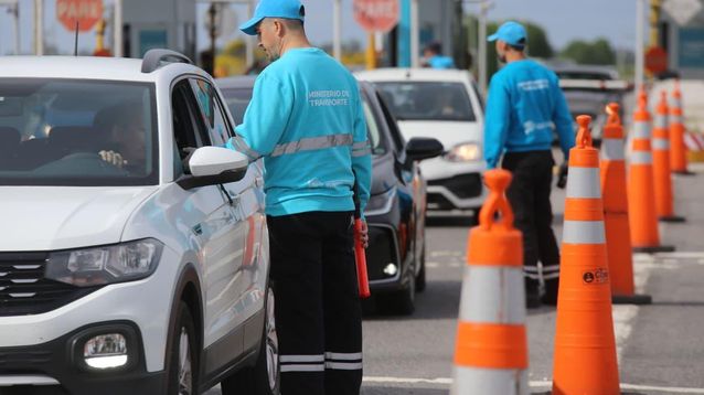 Operativo vial en una ruta bonaerense.