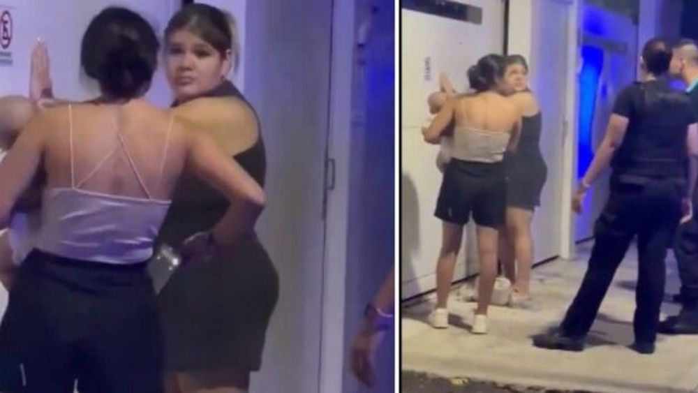 Morena Rial demorada junto a otros jóvenes. (Captura de video)