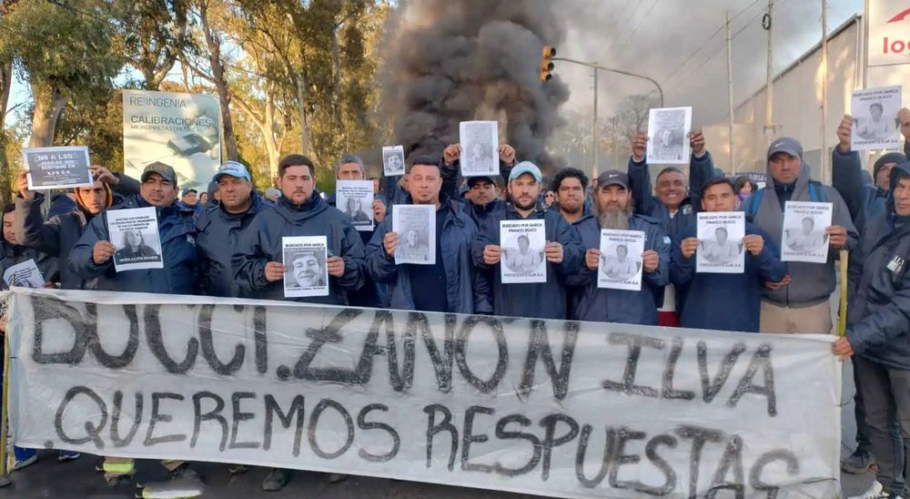 Los trabajadores despedidos de ILVA.&nbsp;