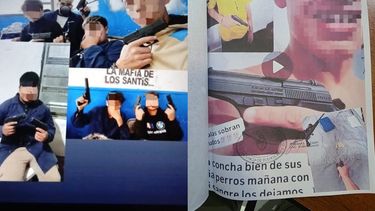 Las imágenes que difundieron los adolescentes de Moreno.