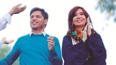 El gobernador Axel Kicillof y la expresidenta Cristina Fernández.