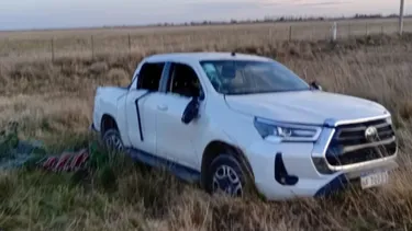 El accidente en la ruta 3, a la altura de Villarino. (La Nueva)