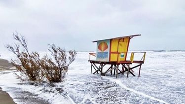 Las localidades de la costa bonaerense se verán afectadas por fuertes vientos el fin de semana.
