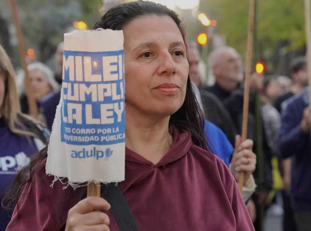 Docentes universitarios en lucha. (Prensa Adulp)