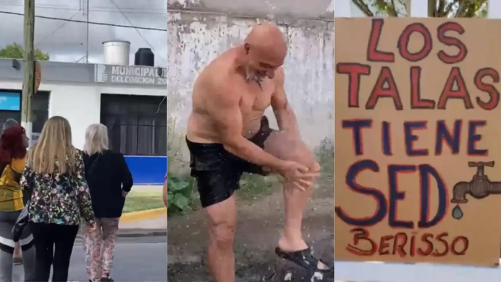 Cansancio de los vecinos de Berisso por la falta de agua. - Fotos: El Mundo de Berisso -