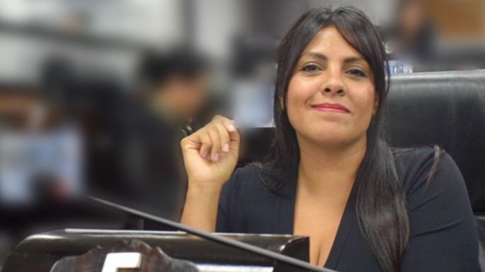 La intendenta Eva Mieri, cuando era concejal.&nbsp;