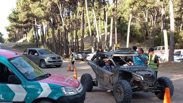 Un control vehicular en las playas bonaerenses.&nbsp;
