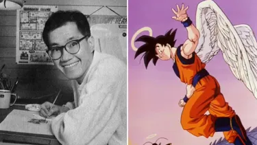 Toriyama y Son Goku, el protagonista de “Dragon Ball”.