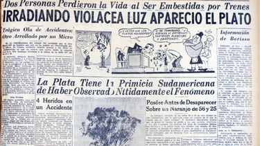 El título a toda página de El Plata, el 12 de julio de 1947. (DIB | Archivo del autor)