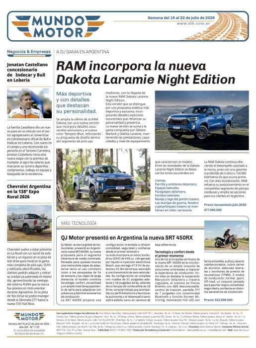 Semana del 16 al 22 de julio de 2026