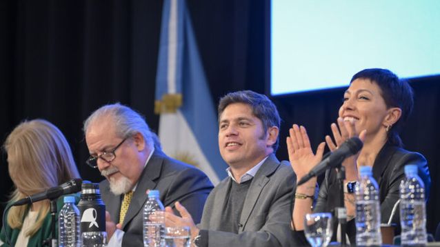 Kicillof y Magario, en un acto en Quilmes.