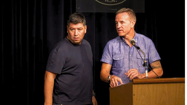 Jerónimo y Sola, dos de los triunviros de la CGT.