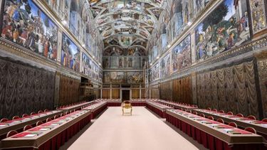 La Capilla Sixtina, escenario de la elección del nuevo Papa de la Iglesia Católica.