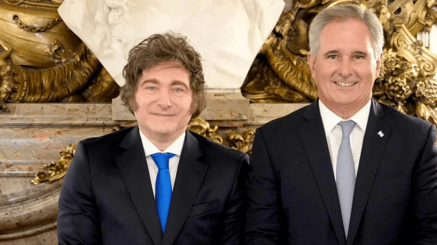 El presidente Javier Milei y el canciller Pablo Quirno.