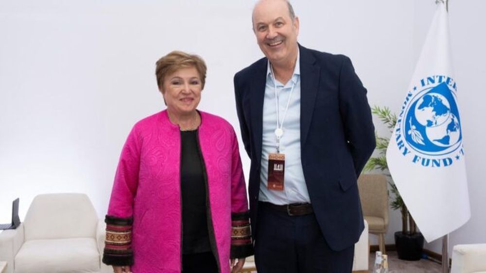 Federico Sturzenegger, se reunió con la directora del FMI, Kristalina Georgieva. - X -