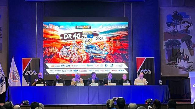 El lanzamiento del Desafío Ruta 40 YPF 2026 en el salón de actos de la sede central del Automóvil Club Argentino.