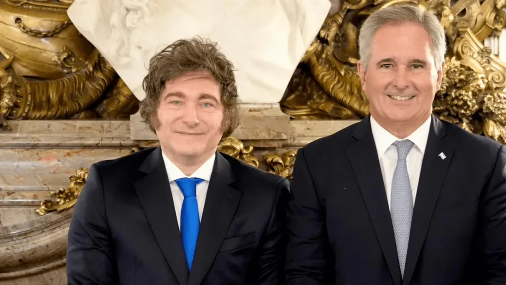 El presidente Javier Milei y el canciller Pablo Quirno.