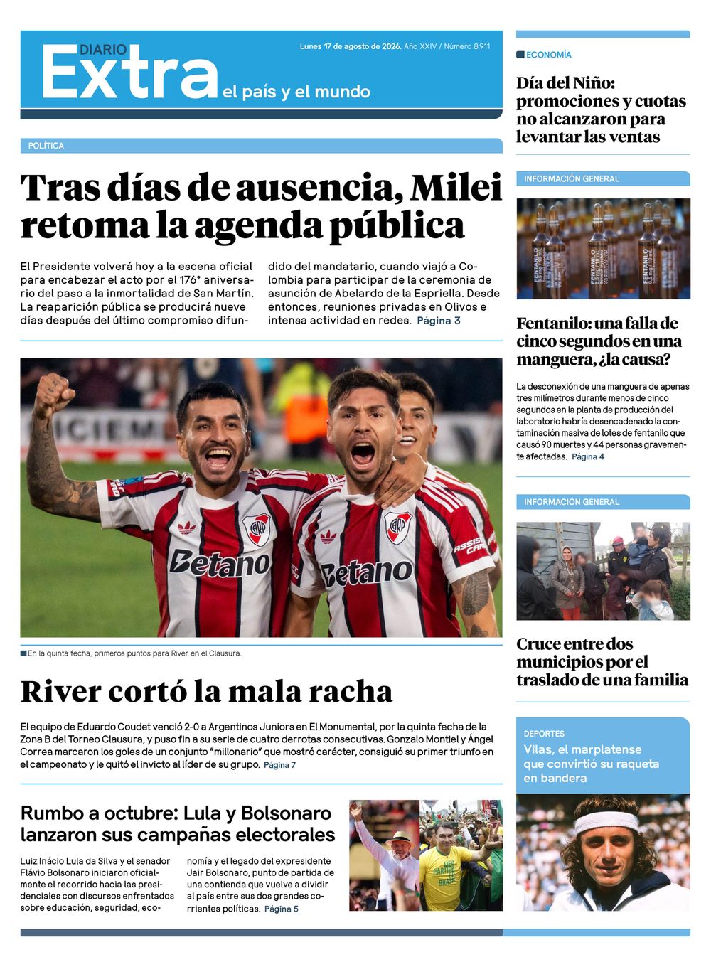 Tapa diario extra 17-08