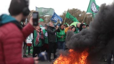 Una protesta de ATE contra despidos.