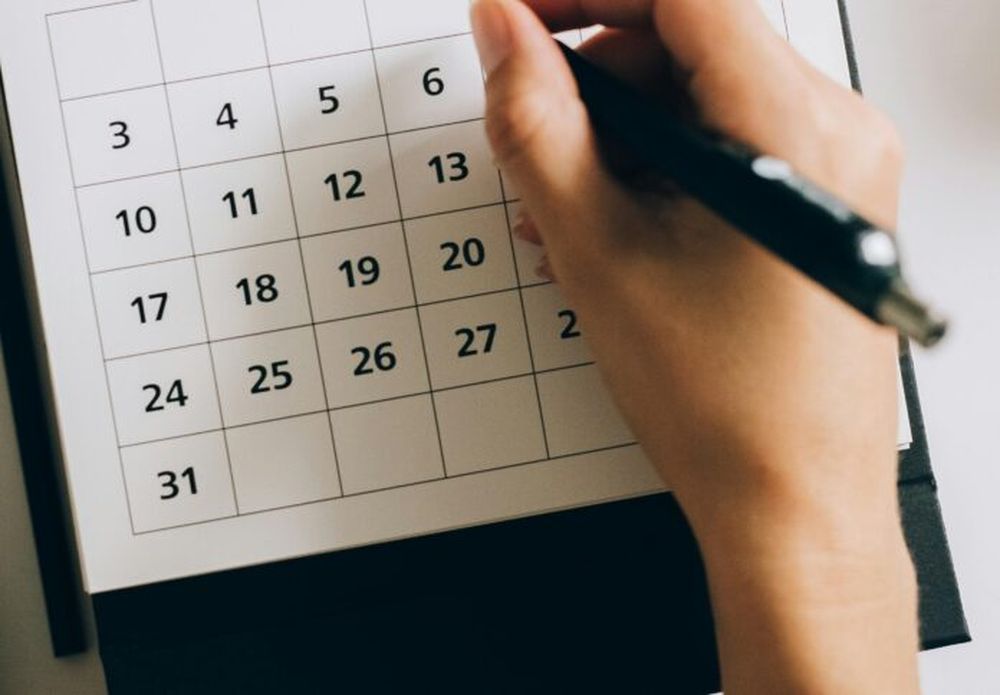 El calendario de este año.