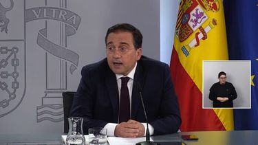 El ministro de Relaciones Exteriores de España, José Manuel Albares. (Captura de video)
