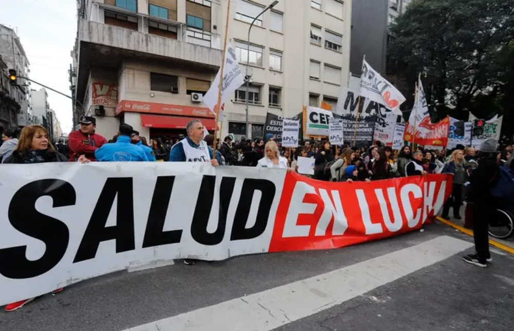 Profesionales del Hospital Garrahan en lucha. (NA)