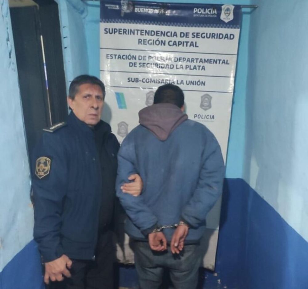 La detención de Fabio Angelino Ortiz. (Policía bonaerense)