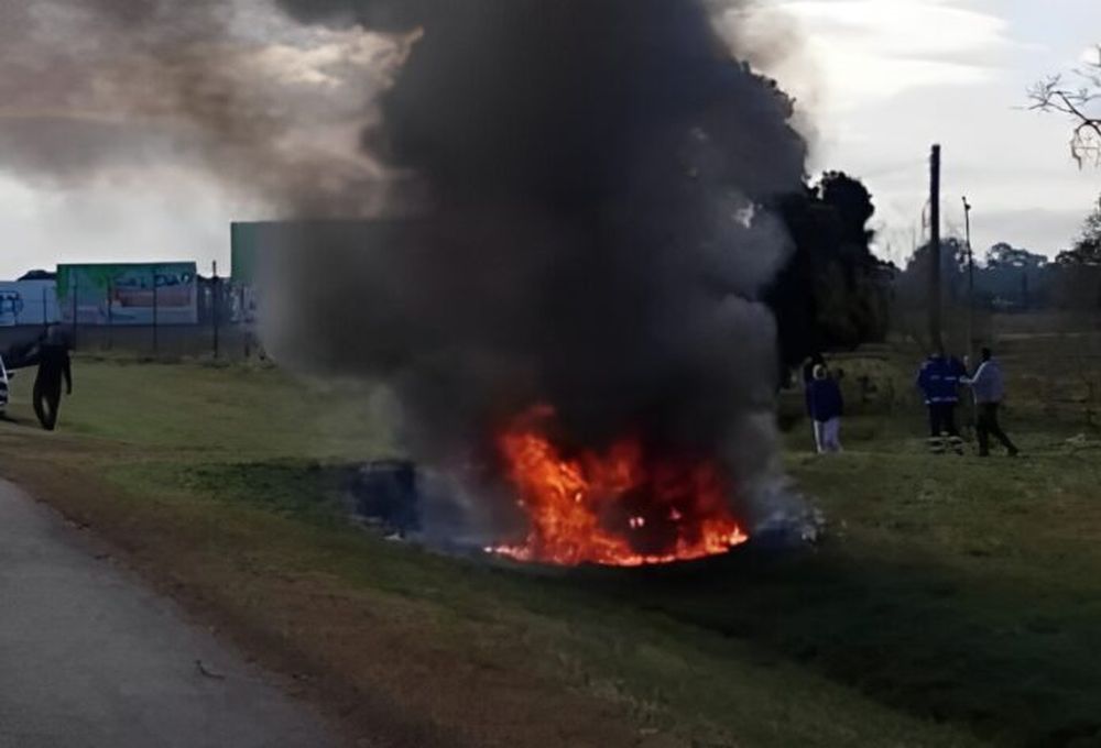 La escena del accidente mortal. (Policía bonaerense)