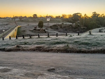 Una postal que dejó el frío en Tandil.