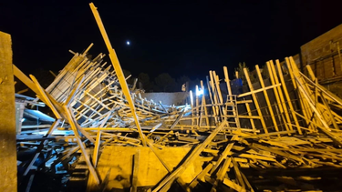 La obra que se derrumbó en Costa Esmeralda.