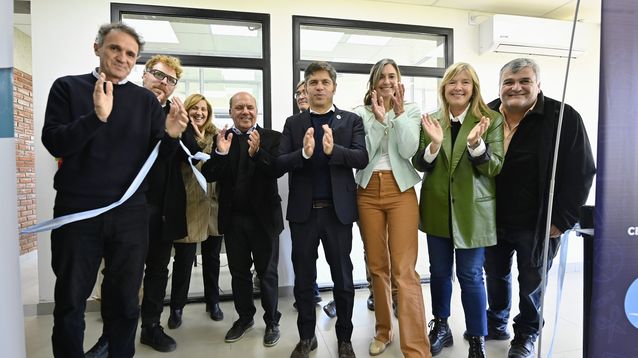 Kicillof, con Katopodis, Álvarez Rodríguez y Móccero, en Coronel Suárez.&nbsp;