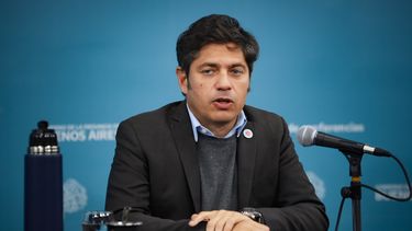 El gobernador Axel Kicillof en conferencia de prensa. (Foto gobernación) 