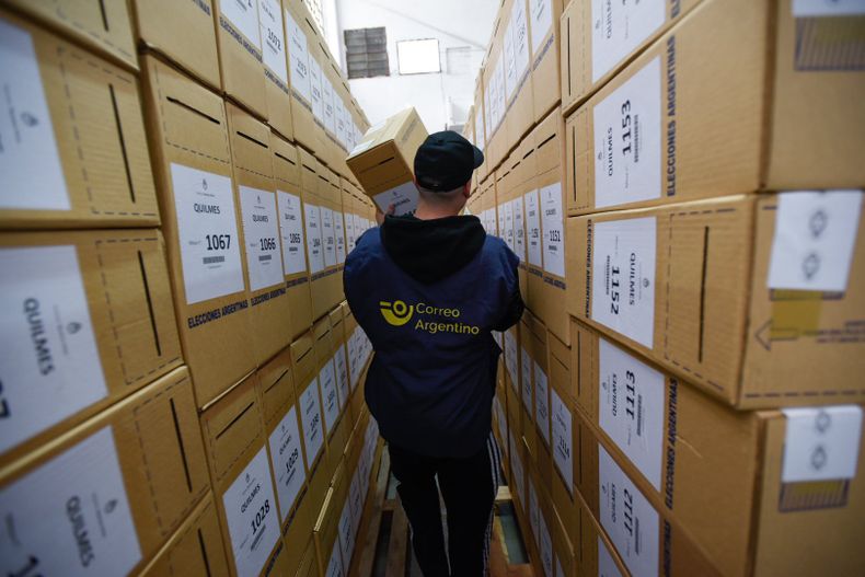 Un grupo de urnas en el operativo electoral.&nbsp;